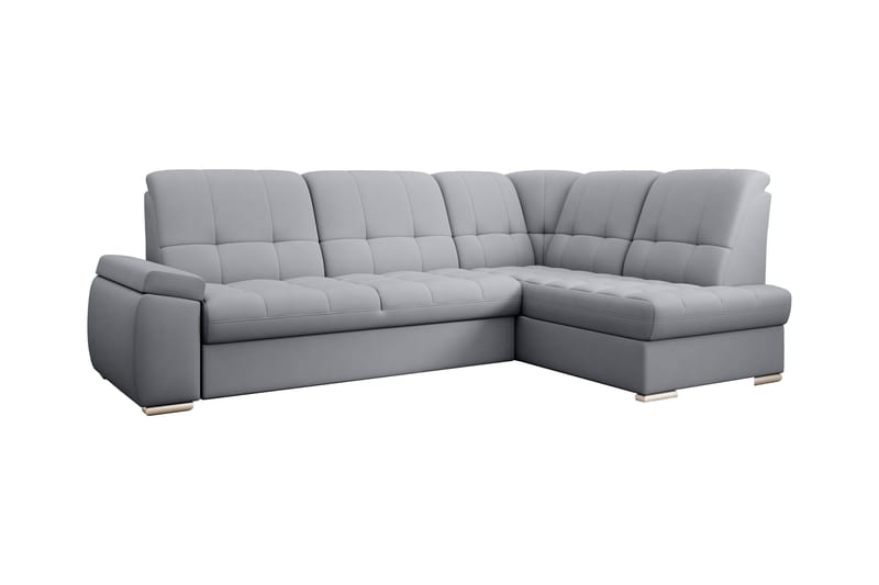 Sovesofa m. Sjeselong Amelya 3-seter - Grå - Møbler - Sofaer - Sovesofaer - Langsgående sovesofa