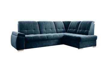 Sovesofa m. Sjeselong Amelya 3-seter - Mørkeblå - Møbler - Sofaer - Sovesofaer - Langsgående sovesofa