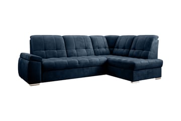 Sovesofa m. Sjeselong Amelya 3-seter - Mørkeblå - Møbler - Sofaer - Sovesofaer - Langsgående sovesofa