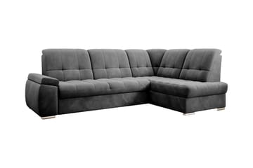 Sovesofa m. Sjeselong Amelya 3-seter - Mørkegrå - Møbler - Sofaer - Sovesofaer - Langsgående sovesofa