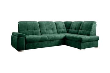 Sovesofa m. Sjeselong Amelya 3-seter - Mørkegrønn - Møbler - Sofaer - Sovesofaer - Langsgående sovesofa