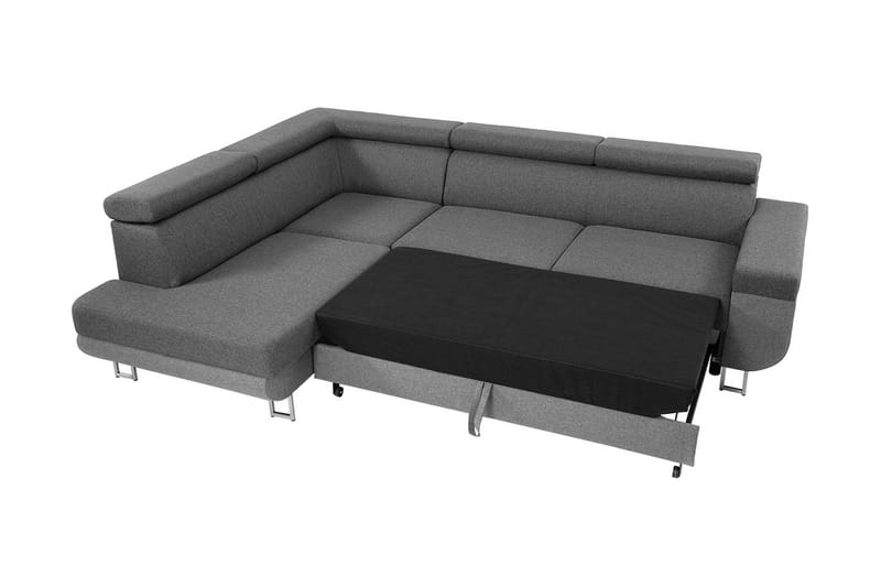 Sovesofa m. Sjeselong Argueso 3-seters L-formet - Grå - Møbler - Sofaer - Sovesofaer - Langsgående sovesofa