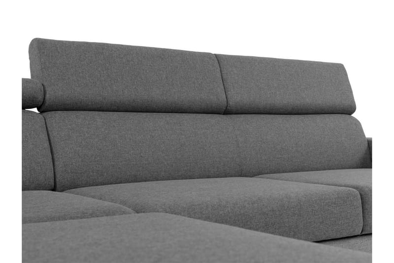 Sovesofa m. Sjeselong Argueso 3-seters L-formet - Grå - Møbler - Sofaer - Sovesofaer - Langsgående sovesofa