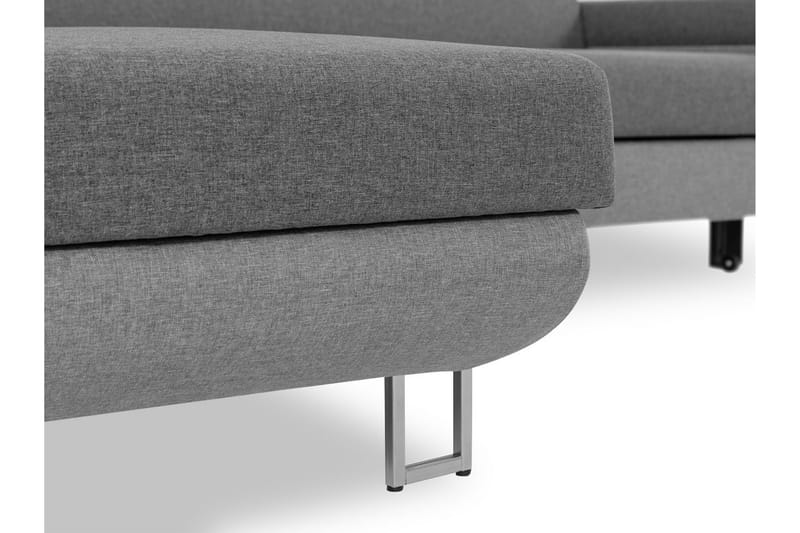 Sovesofa m. Sjeselong Argueso 3-seters L-formet - Grå - Møbler - Sofaer - Sovesofaer - Langsgående sovesofa