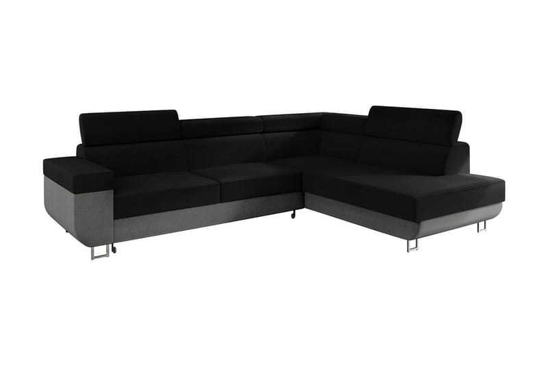 Sovesofa m. Sjeselong Argueso 3-seters L-formet - Grå - Møbler - Sofaer - Sovesofaer - Langsgående sovesofa