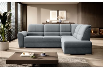 Sovesofa m. Sjeselong Keith 3-seter - Grå - Møbler - Sofaer - Sovesofaer - Langsgående sovesofa