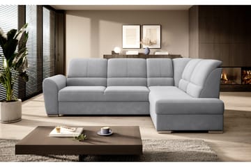 Sovesofa m. Sjeselong Keith 3-seter - Grå - Møbler - Sofaer - Sovesofaer - Langsgående sovesofa