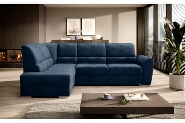 Sovesofa m. Sjeselong Keith 3-seter - Mørkeblå - Møbler - Sofaer - Sovesofaer - Langsgående sovesofa