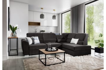 Sovesofa m. Sjeselong Keith 3-seter - Mørkegrå - Møbler - Sofaer - Sovesofaer - Langsgående sovesofa