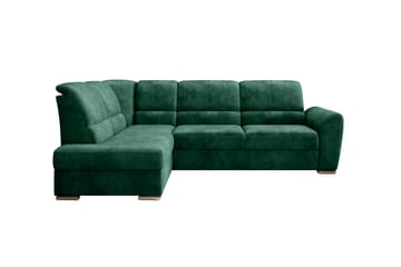 Sovesofa m. Sjeselong Keith 3-seter - Mørkegrønn - Møbler - Sofaer - Sovesofaer - Langsgående sovesofa