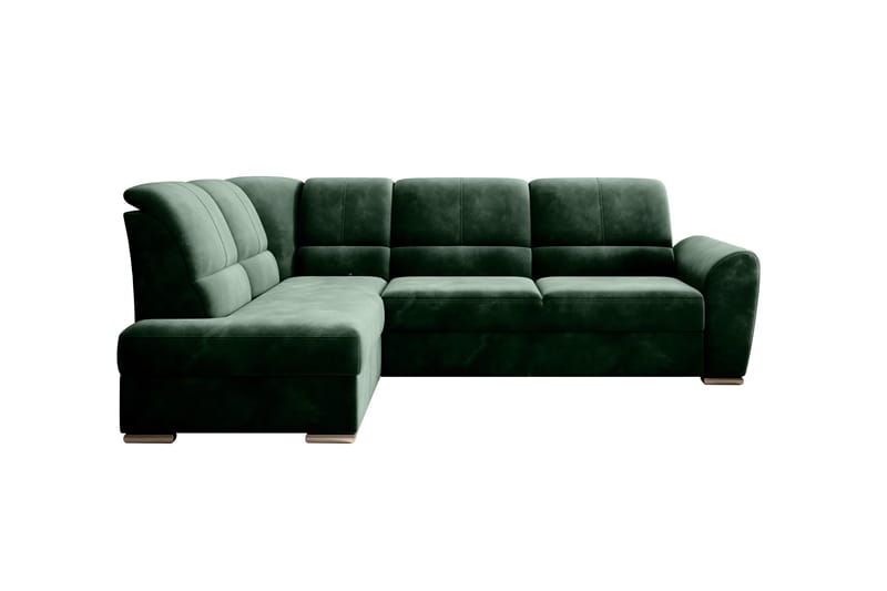 Sovesofa m. Sjeselong Keith 3-seter - Mørkegrønn - Møbler - Sofaer - Sovesofaer - Langsgående sovesofa