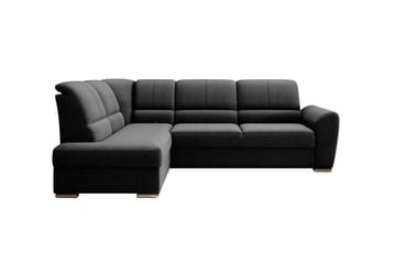 Sovesofa m. Sjeselong Keith 3-seter - Svart - Møbler - Sofaer - Sovesofaer - Langsgående sovesofa