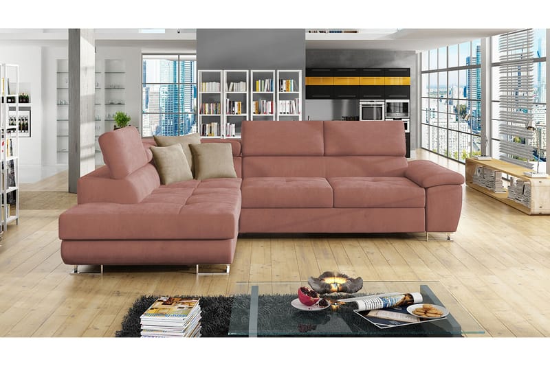 Sovesofa m. sjeselong Oertel L-formet - Møbler - Sofaer - Fløyelssofaer