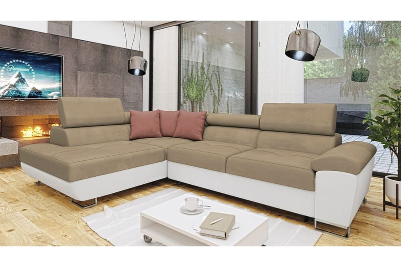 Sovesofa m. sjeselong Oertel L-formet - Møbler - Sofaer - Sovesofaer - Langsgående sovesofa