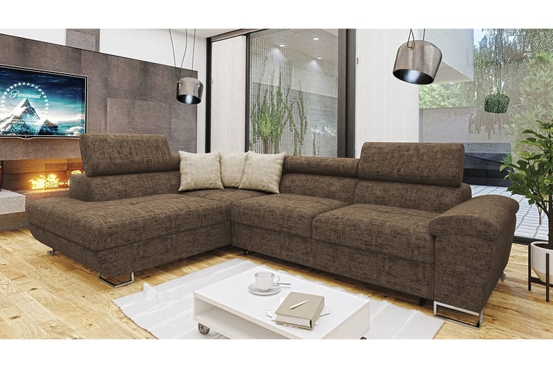 Sovesofa m. sjeselong Oertel L-formet - Møbler - Sofaer - Sovesofaer - Langsgående sovesofa