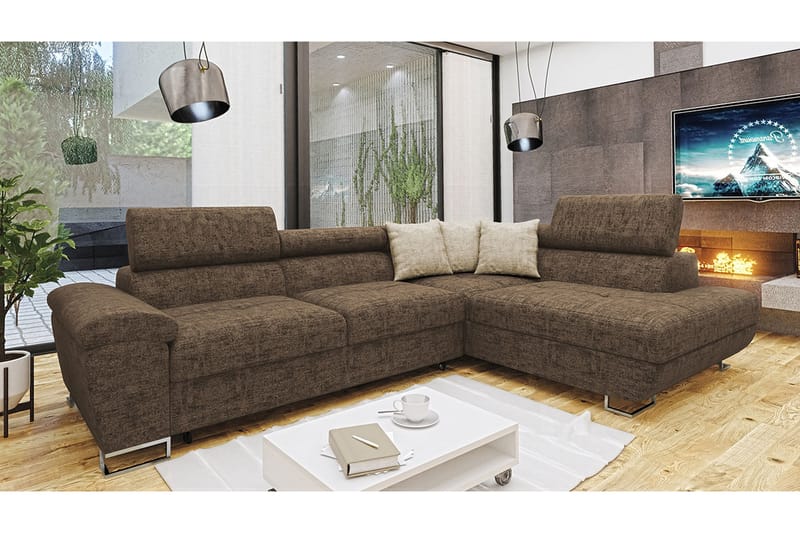 Sovesofa m. sjeselong Oertel L-formet - Møbler - Sofaer - Sovesofaer - Langsgående sovesofa