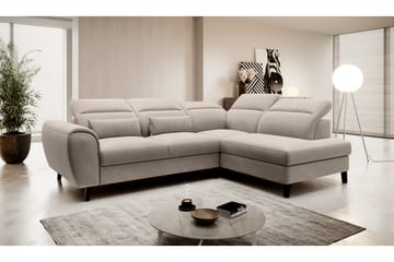 Sovesofa m. Sjeselong Yasmine 3-seter - Beige - Møbler - Sofaer - Sovesofaer - Langsgående sovesofa