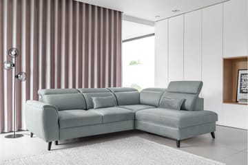 Sovesofa m. Sjeselong Yasmine 3-seter - Blå - Møbler - Sofaer - Sovesofaer - Langsgående sovesofa
