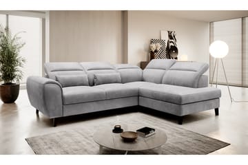 Sovesofa m. Sjeselong Yasmine 3-seter - Grå - Møbler - Sofaer - Sovesofaer - Langsgående sovesofa