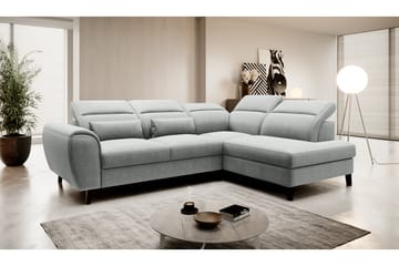 Sovesofa m. Sjeselong Yasmine 3-seter - Grå - Møbler - Sofaer - Sovesofaer - Langsgående sovesofa