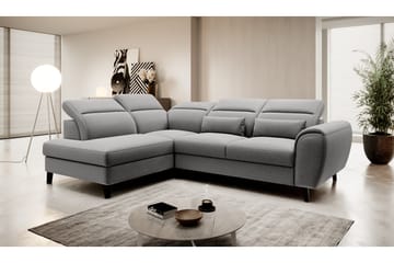 Sovesofa m. Sjeselong Yasmine 3-seter - Grå - Møbler - Sofaer - Sovesofaer - Langsgående sovesofa