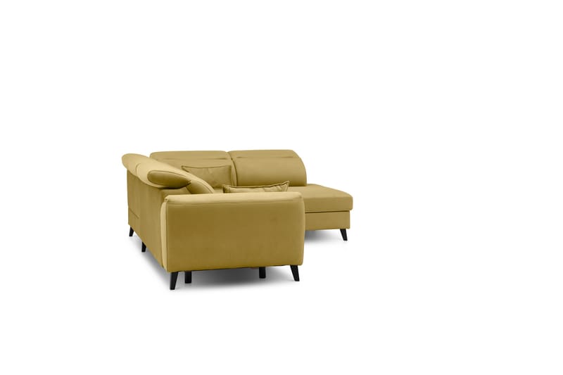 Sovesofa m. Sjeselong Yasmine 3-seter - Gul - Møbler - Sofaer - Sovesofaer - Langsgående sovesofa