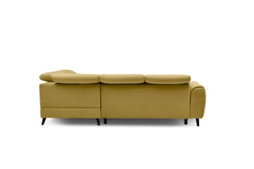 Sovesofa m. Sjeselong Yasmine 3-seter - Gul - Møbler - Sofaer - Sovesofaer - Langsgående sovesofa
