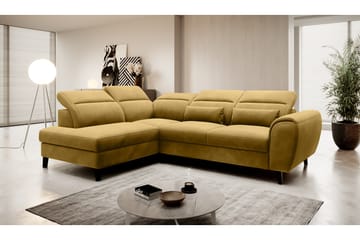 Sovesofa m. Sjeselong Yasmine 3-seter - Gul - Møbler - Sofaer - Sovesofaer - Langsgående sovesofa