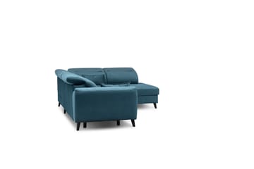 Sovesofa m. Sjeselong Yasmine 3-seter - Mørkeblå - Møbler - Sofaer - Sovesofaer - Langsgående sovesofa
