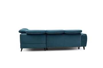 Sovesofa m. Sjeselong Yasmine 3-seter - Mørkeblå - Møbler - Sofaer - Sovesofaer - Langsgående sovesofa