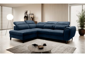Sovesofa m. Sjeselong Yasmine 3-seter - Mørkeblå - Møbler - Sofaer - Sovesofaer - Langsgående sovesofa
