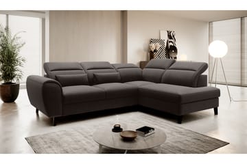 Sovesofa m. Sjeselong Yasmine 3-seter - Mørkebrun - Møbler - Sofaer - Sovesofaer - Langsgående sovesofa