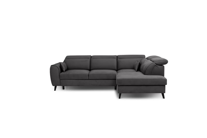 Sovesofa m. Sjeselong Yasmine 3-seter - Mørkegrå - Møbler - Sofaer - Sovesofaer - Langsgående sovesofa