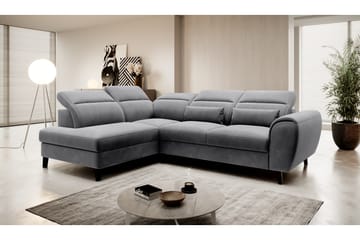 Sovesofa m. Sjeselong Yasmine 3-seter - Mørkegrå - Møbler - Sofaer - Sovesofaer - Langsgående sovesofa