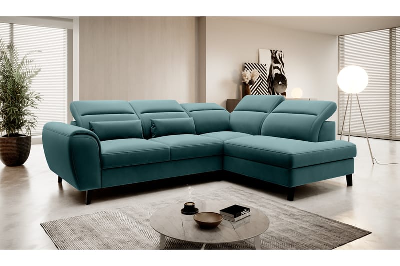 Sovesofa m. Sjeselong Yasmine 3-seter - Mørkegrønn - Møbler - Sofaer - Sovesofaer - Langsgående sovesofa