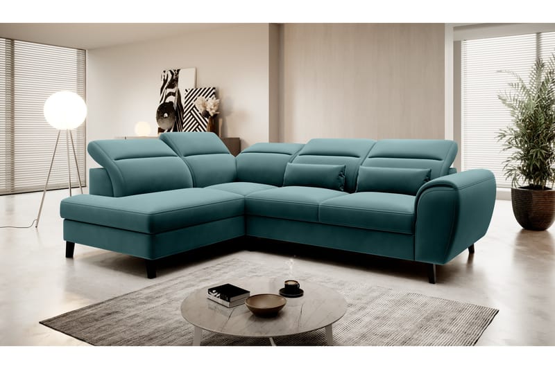 Sovesofa m. Sjeselong Yasmine 3-seter - Mørkegrønn - Møbler - Sofaer - Sovesofaer - Langsgående sovesofa