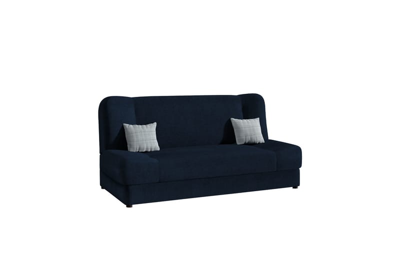 2-seter Foldbar Sovesofa med Oppbevaring i Stoff med Treramme - Lysegrå - Møbler - Sofaer - Sovesofaer - 3 seters sovesofa
