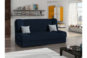 2-seter Foldbar Sovesofa med Oppbevaring i Stoff med Treramme - Lysegrå - Møbler - Sofaer - Sovesofaer - 3 seters sovesofa