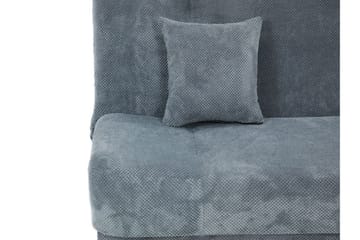 2-seter Foldbar Sovesofa med Oppbevaring i Stoff med Treramme - Lysegrå - Møbler - Sofaer - Sovesofaer - 3 seters sovesofa