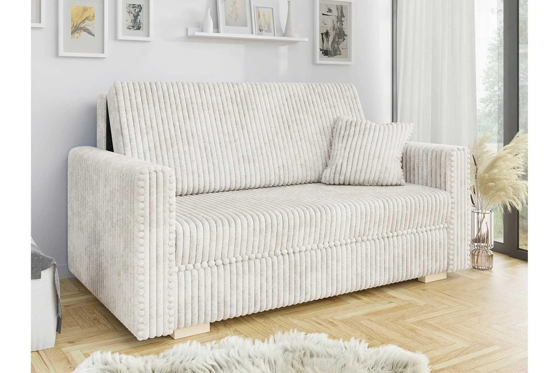 2-seters Sovesofa Denegal - Beige/Lys Beige - Møbler - Sofaer - Sovesofaer - 2 seters sovesofa