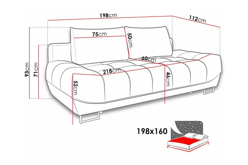 2-seters Sovesofa Graystone - Cream - 2 seters sovesofa