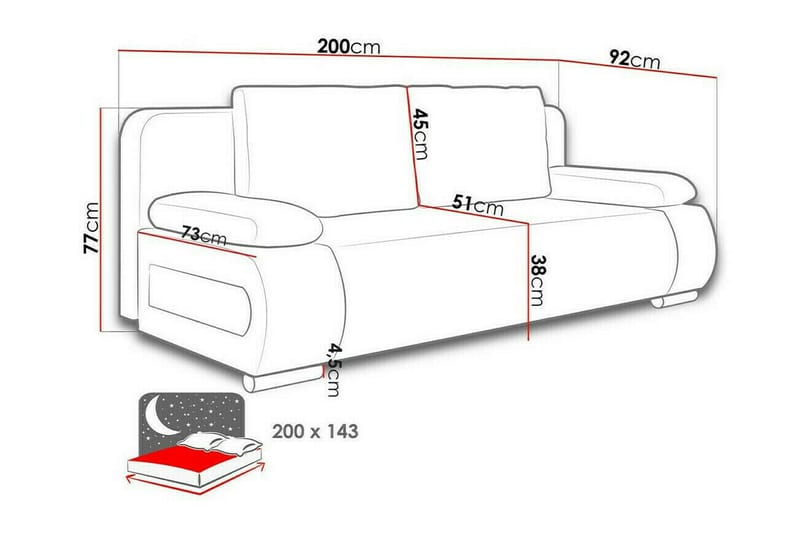 2-seters Sovesofa Kintore - Blå/Grønn - 2 seters sovesofa