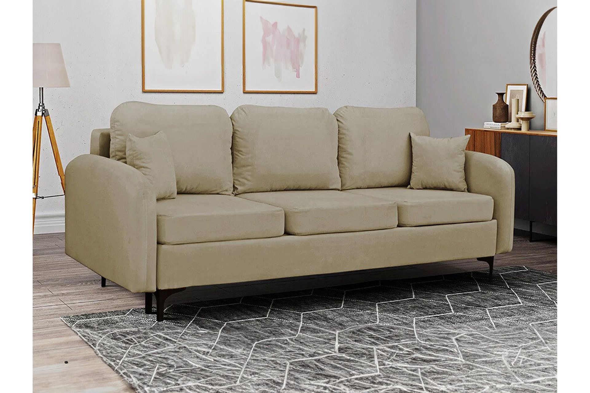 2-seters Sovesofa Knocklong - Beige - Møbler - Sofaer - Sovesofaer - 2 seters sovesofa