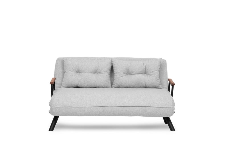 Alfredton 2-seter Utrettbar Sammenleggbar Sovesofa i Bouclé med Metallben - Grå - Møbler - Sofaer - Sovesofaer - 2 seters sovesofa