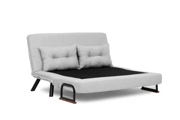 Alfredton 2-seter Utrettbar Sammenleggbar Sovesofa i Bouclé med Metallben - Grå - Møbler - Sofaer - Sovesofaer - 2 seters sovesofa