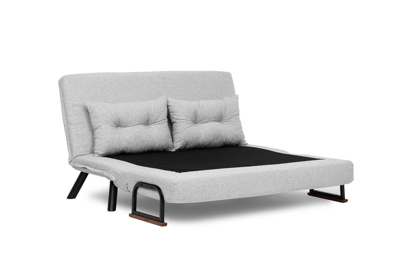Alfredton 2-seter Utrettbar Sammenleggbar Sovesofa i Bouclé med Metallben - Grå - Møbler - Sofaer - Sovesofaer - 2 seters sovesofa