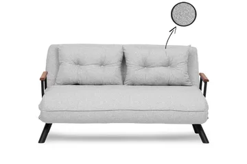 Alfredton 2-seter Utrettbar Sammenleggbar Sovesofa i Bouclé med Metallben - Grå - Møbler - Sofaer - Sovesofaer - 2 seters sovesofa