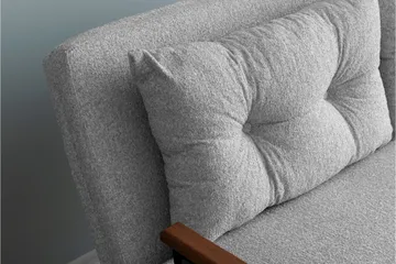 Alfredton 2-seter Utrettbar Sammenleggbar Sovesofa i Bouclé med Metallben - Grå - Møbler - Sofaer - Sovesofaer - 2 seters sovesofa