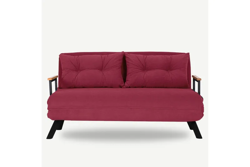 Alfredton Sovesofa 2-seter 175x133 cm - Rød - Møbler - Sofaer - Sovesofaer - 2 seters sovesofa
