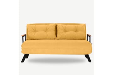 Alfredton Sovesofa 2-seter 175x133 cm - Sennepsgul - Møbler - Sofaer - Sovesofaer - 2 seters sovesofa
